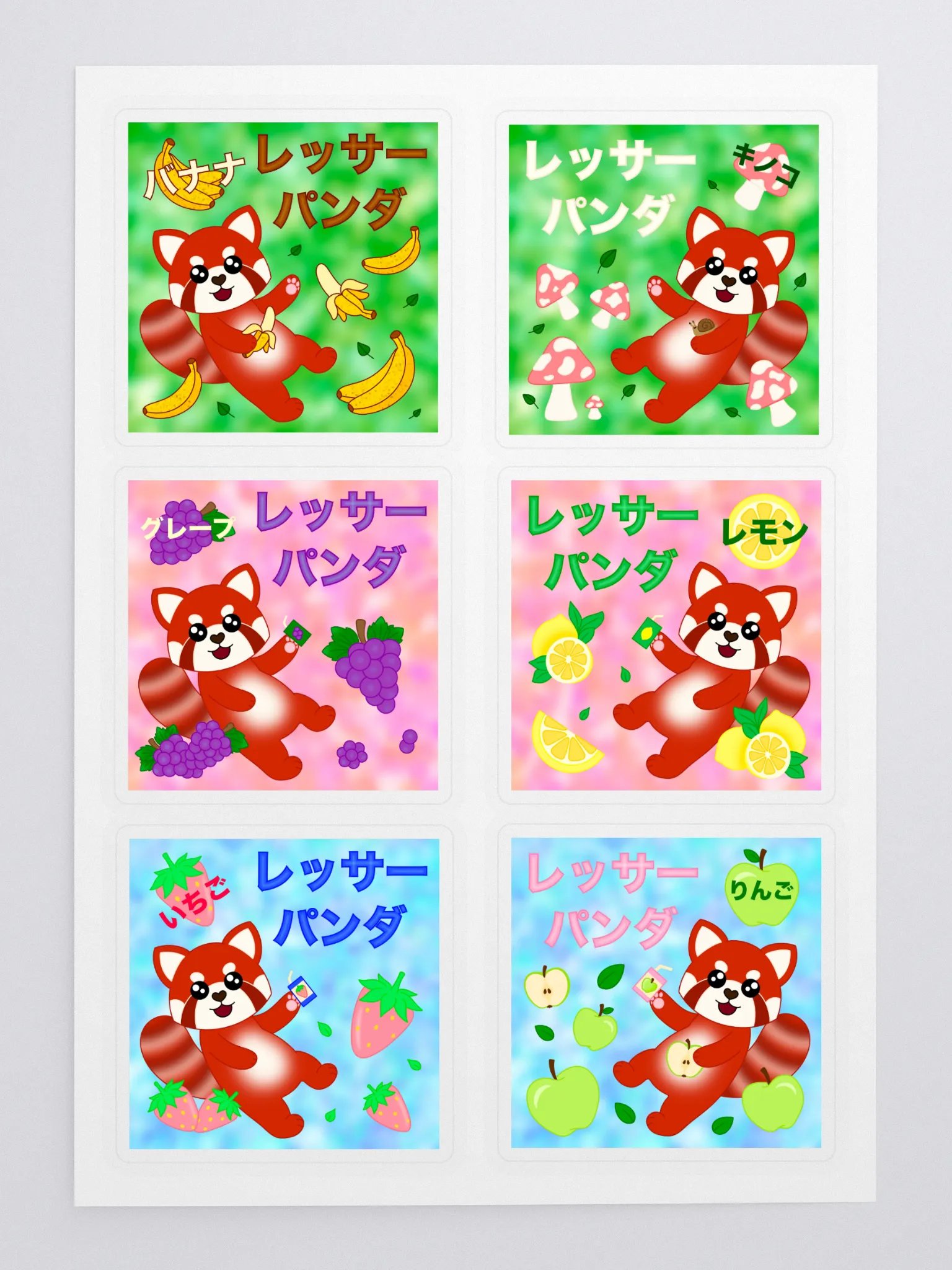 Red Panda Tiles Sticker Sheet product image (3)