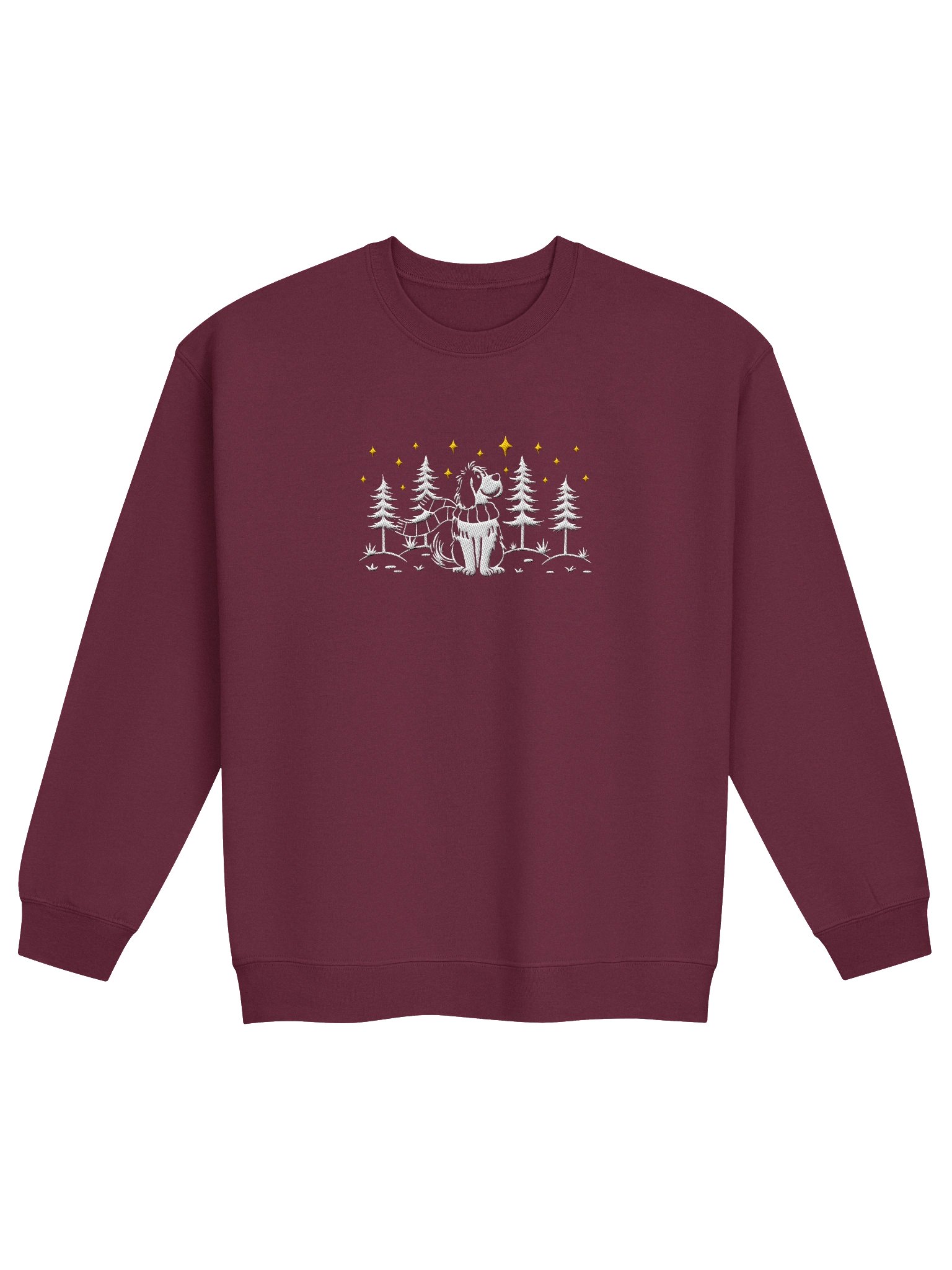 Saint Bernard Winter/Christmas Line Art Design Embroidered Sweatshirt product image (5)