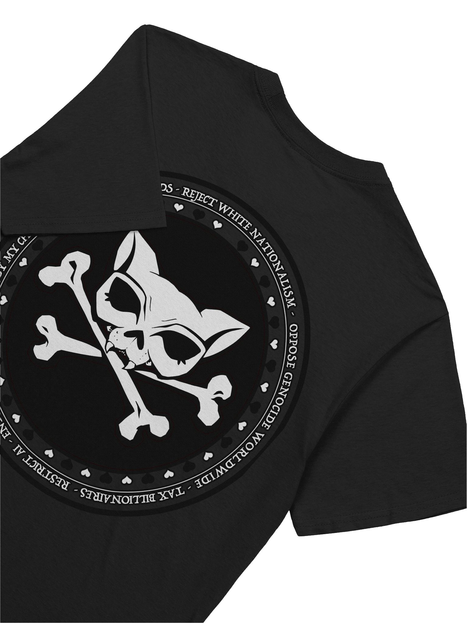 Not a Domme + My Politics White Ink Unisex Softstyle T-Shirt product image (8)