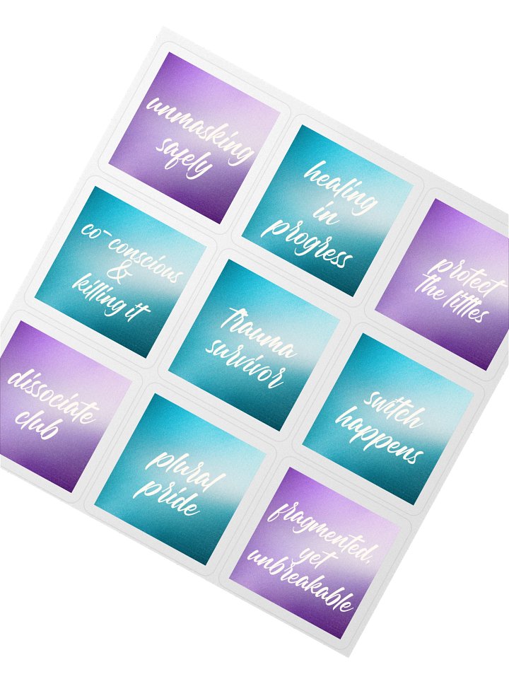 Unmasking Boldly: The Plural Pride Sticker Series 1 product image (2)