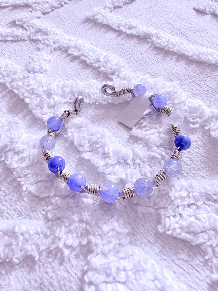 MFD-00294 | Steady Tide Adjustable Cuff Bracelet (Blue) | by Monique Faella Designs™ product image (2)