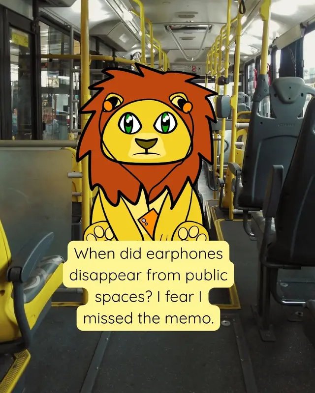 We don't all need to hear what you're watching. #Antisocial #LonelyLion #Manners