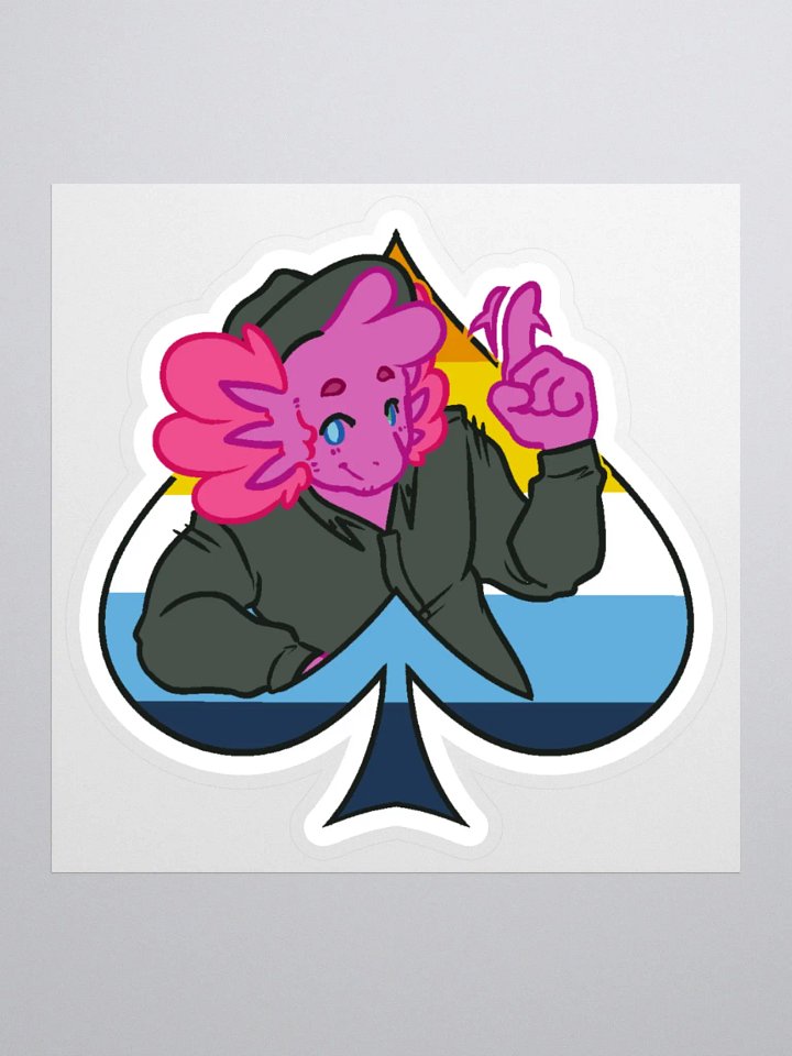 Aro-Ace in Spades | Kiss-Cut Holo Sticker product image (1)