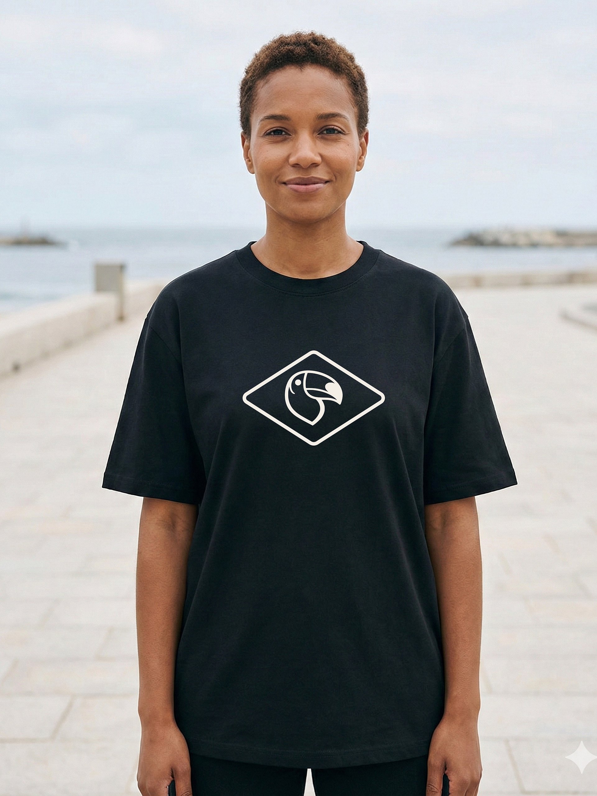 Toucan Icon T-Shirt — Quiet Luxury Coastal Edition product image (2)