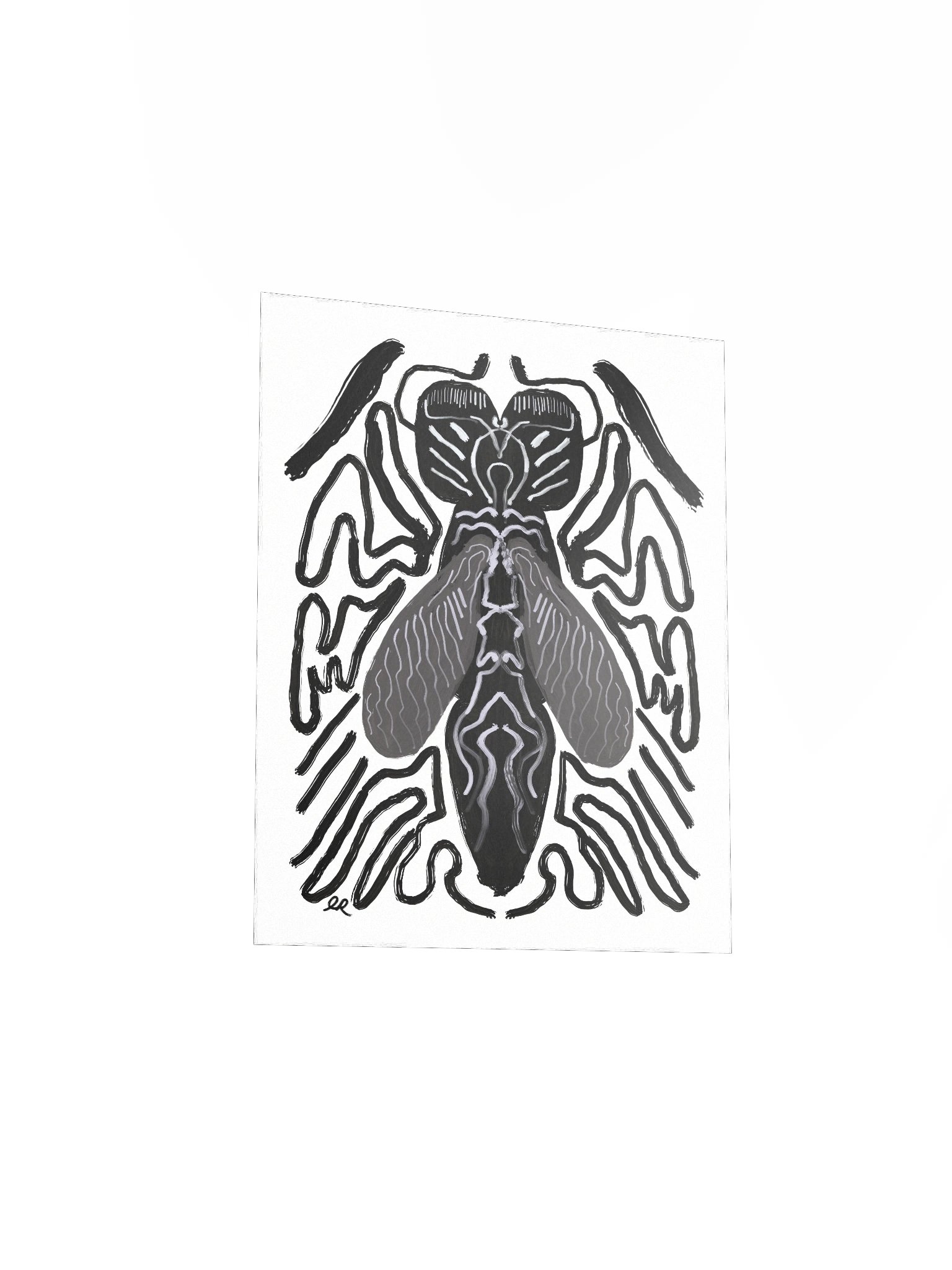 Abstract Insect Dark Creature Home Goth Decor Matte Poster by Eric Ravenwolf product image (3)