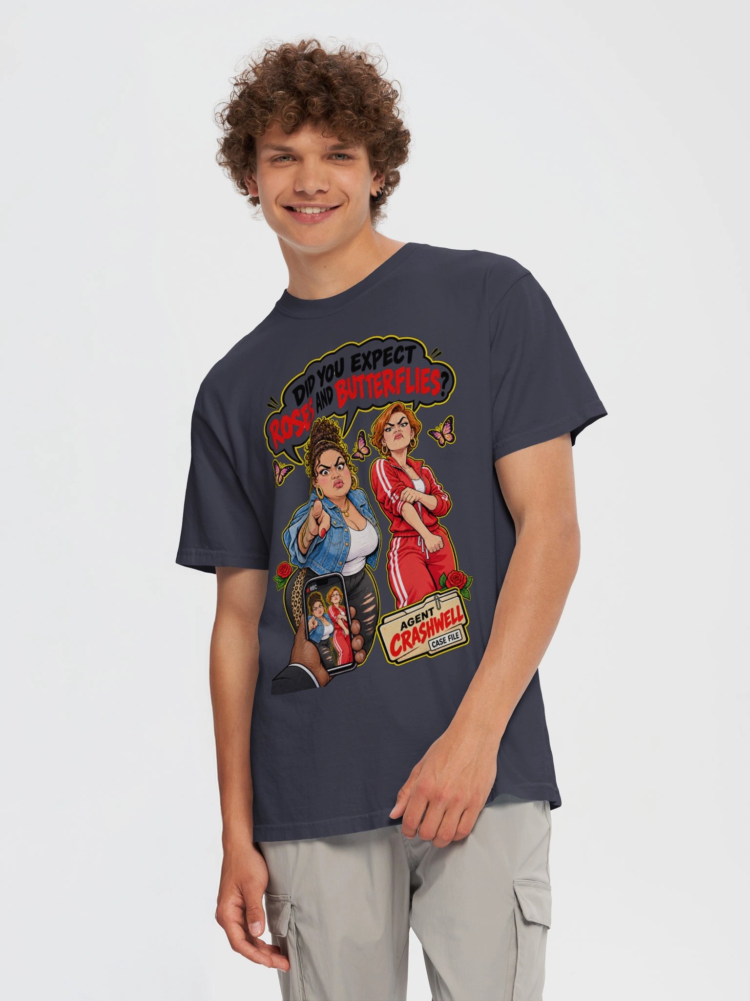 Roses & Butterflies — Agent Crashwell Graphic Tee product image (38)
