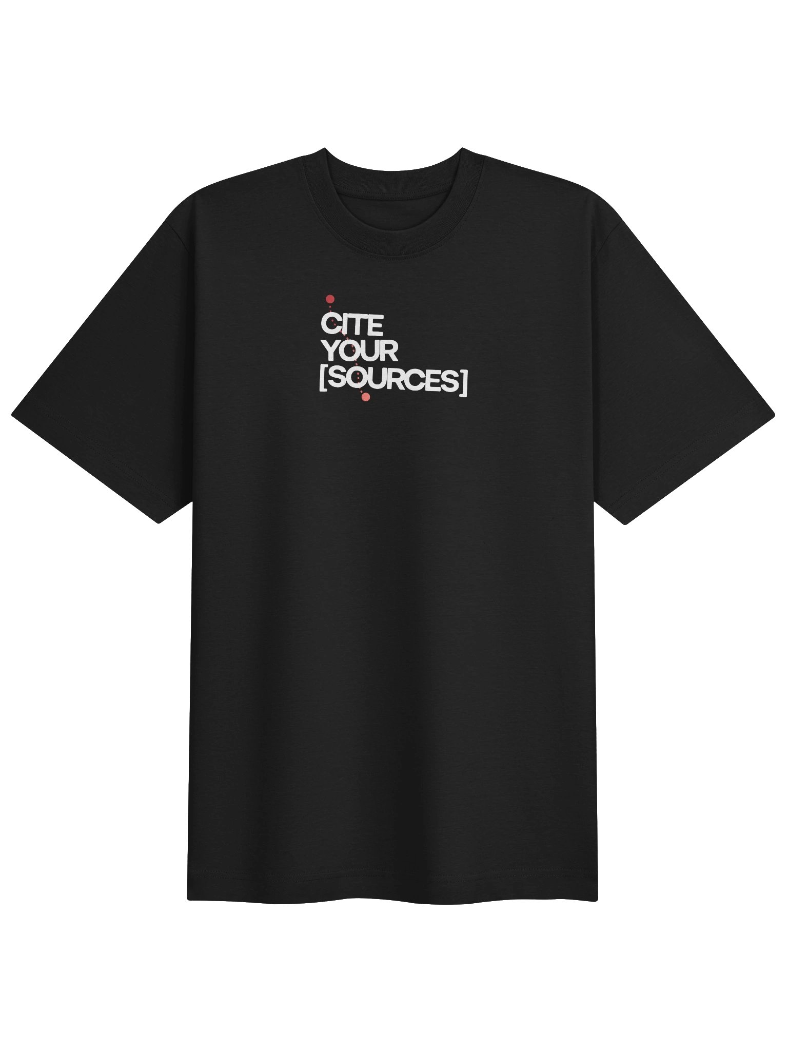 The "Cite Your Sources" Oversized Tee (in the Dark) product image (1)