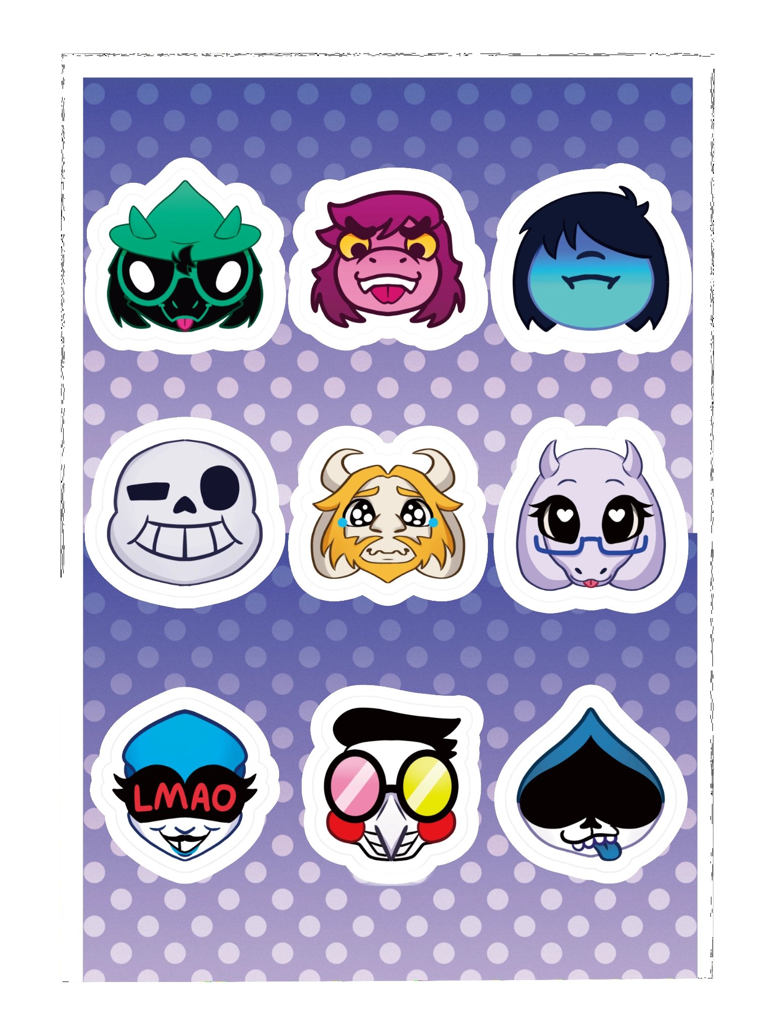Deltarune Sticker Sheet 1 product image (3)