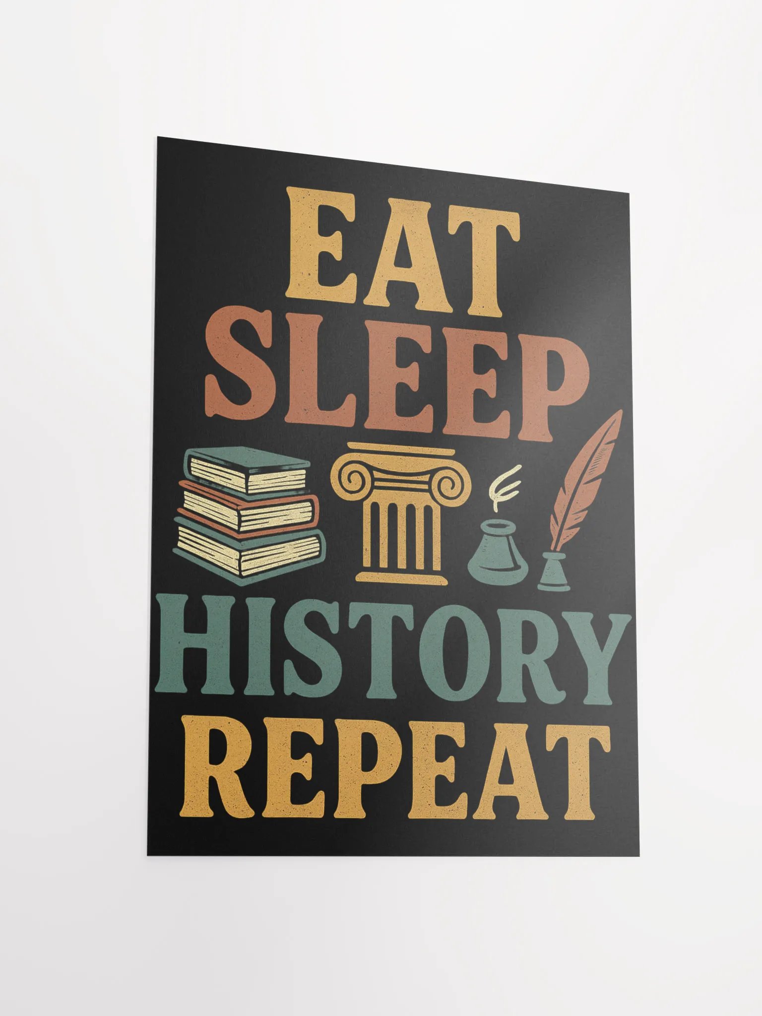 Eat Sleep History Repeat Poster – History Classroom Decor product image (6)