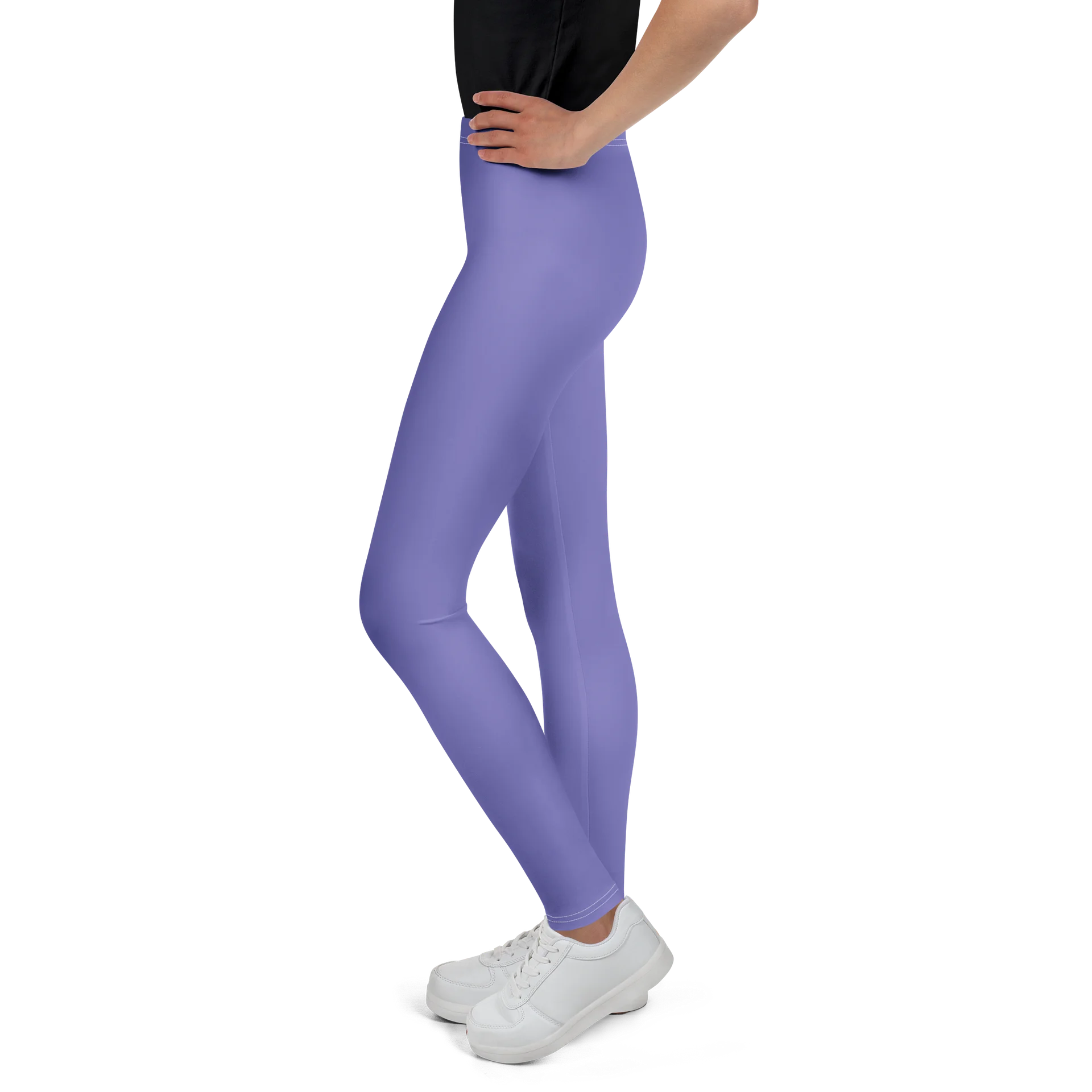 Lavender All-Over Print Youth Leggings product image (4)