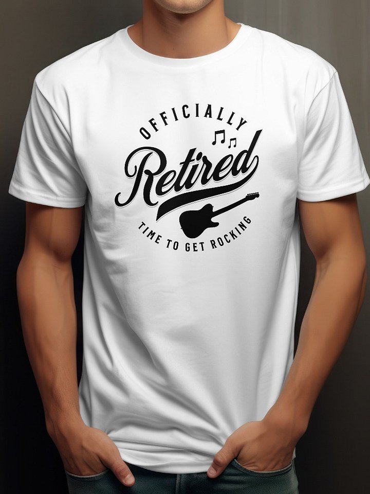 Officially Retired Graphic T-Shirt (Black Text) product image (1)