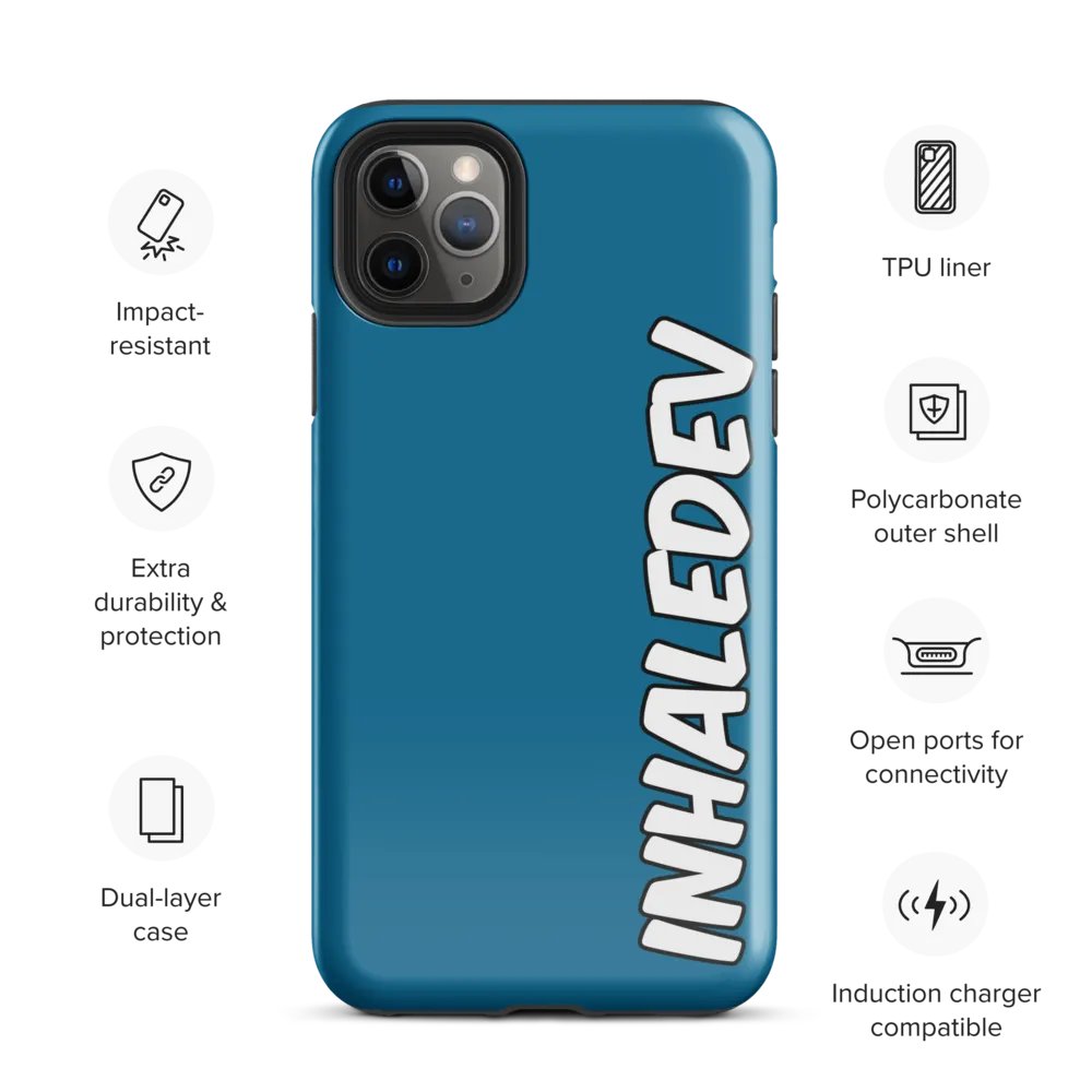 Blue InhaleDev iPhone Tough Case product image (3)