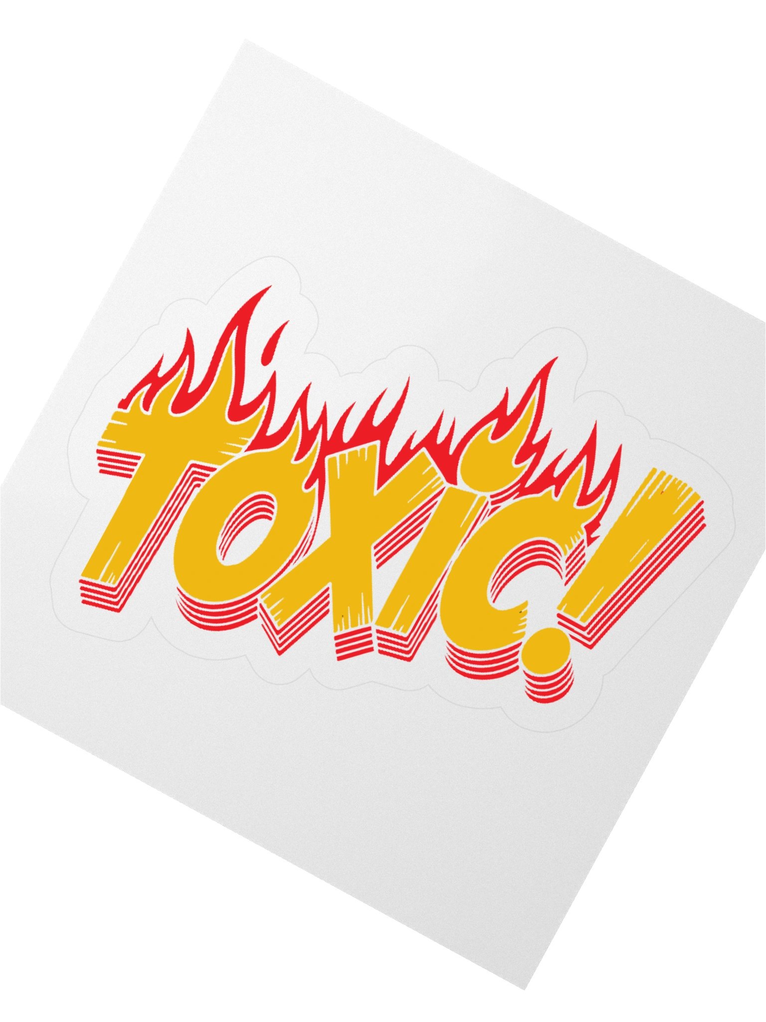 Fiery 'TOXIC!' Kiss Cut Stickers product image (2)