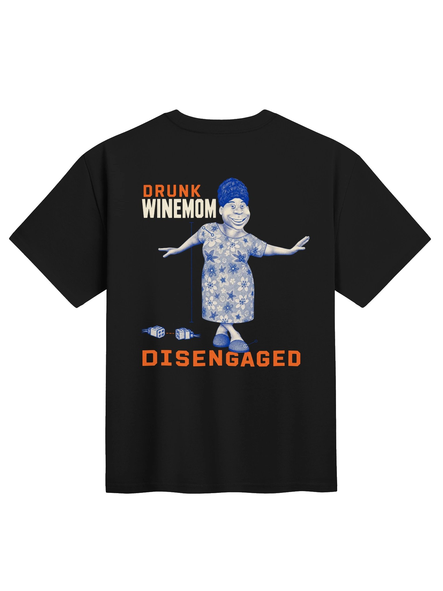 Drunk Wine Mom Disengaged Superheavy Tee product image (1)
