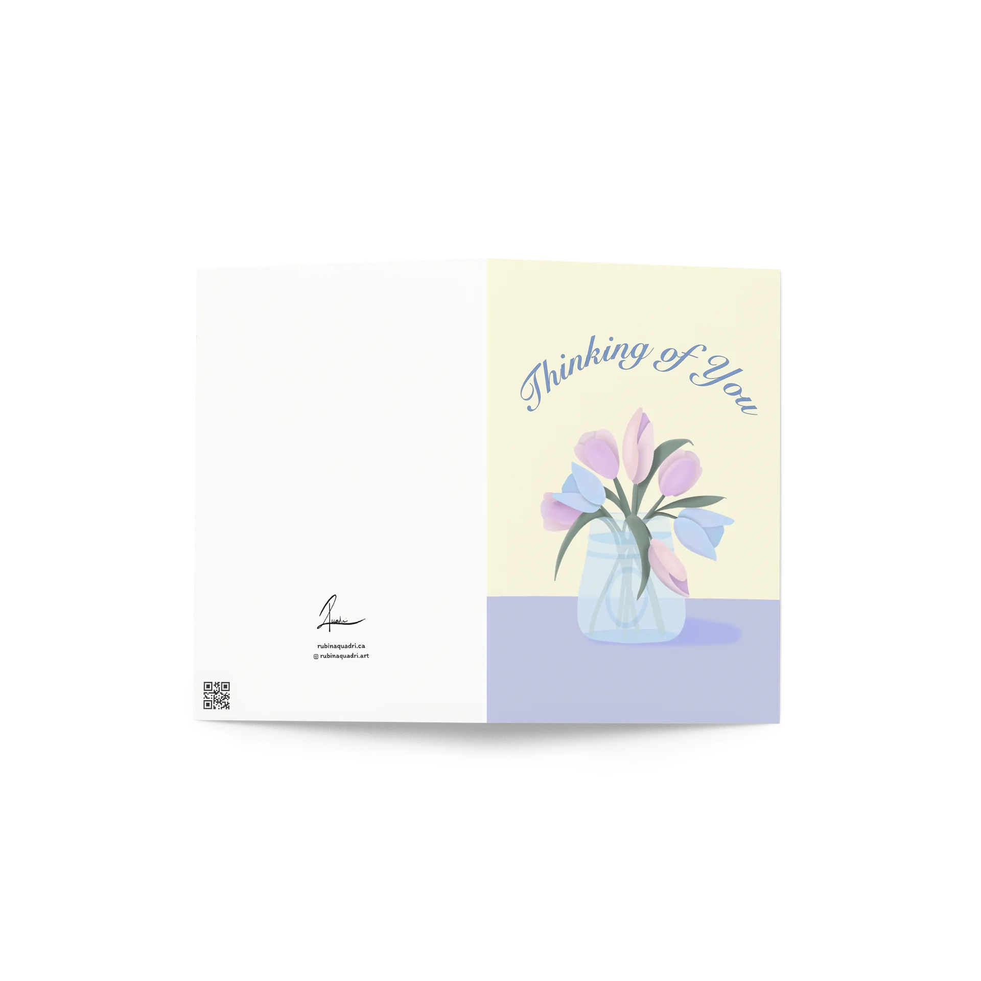 Thinking of You | Pastel Tulip Bouquet in Sky Blue Mason Jar product image (2)