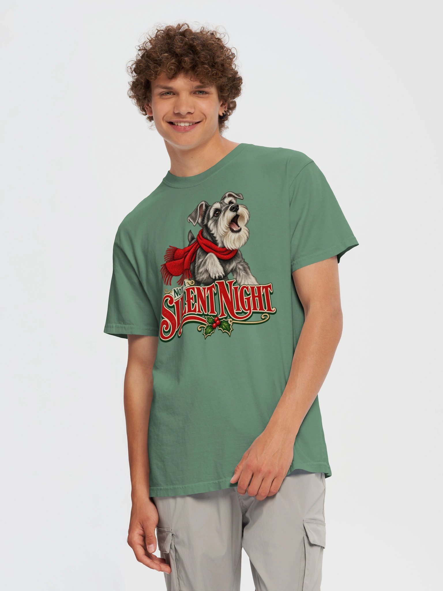 Not A Silent Night | Schnauzer Christmas T-Shirt product image (22)
