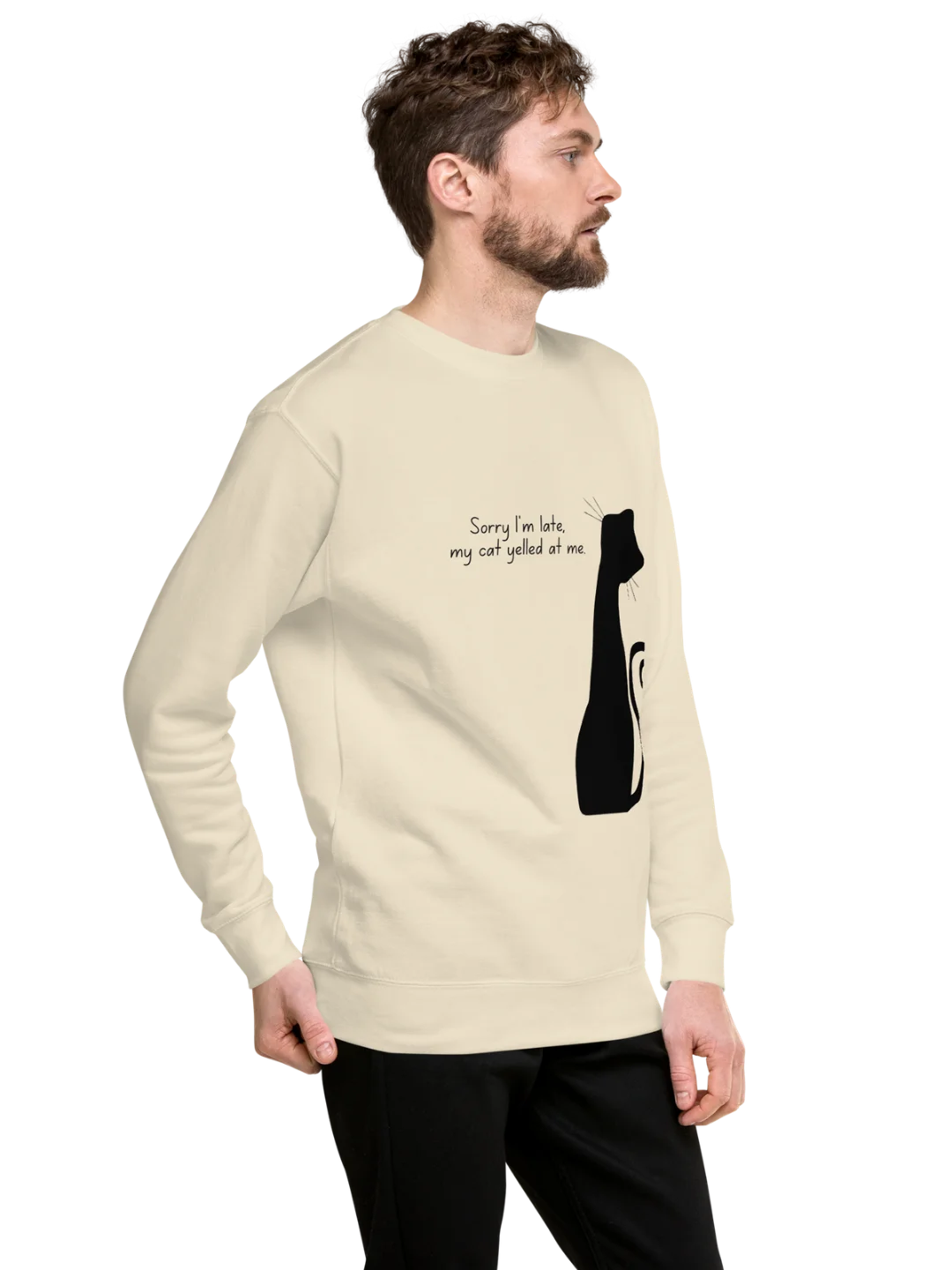CAT YELLED AT ME — Midnight Cat Sweatshirt product image (6)