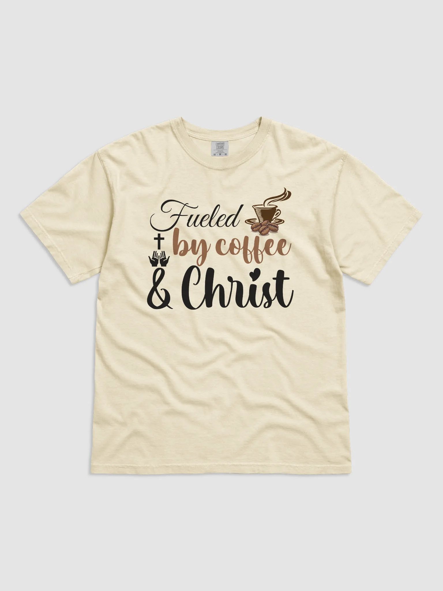 Fueled By Coffee and Chris, Comfort Colors T-shirt. product image (11)