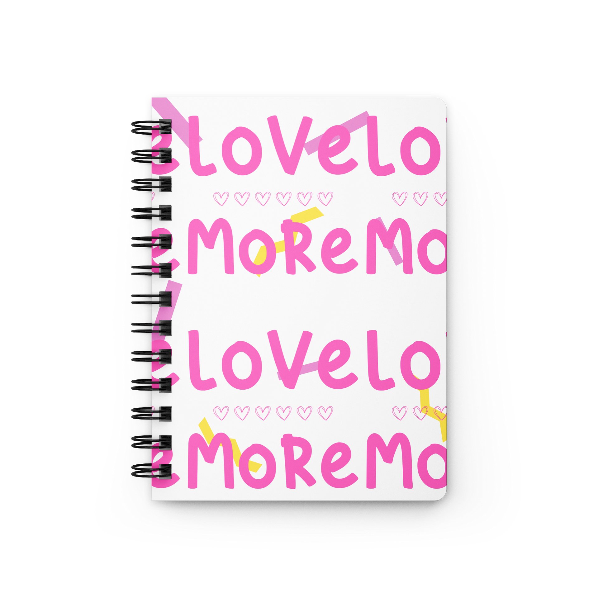 Love & More — Pink Hand-Lettered Spiral Journal product image (1)