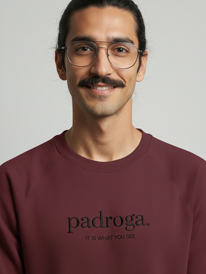 padroga. essentials maroon embroidered logo product image (2)