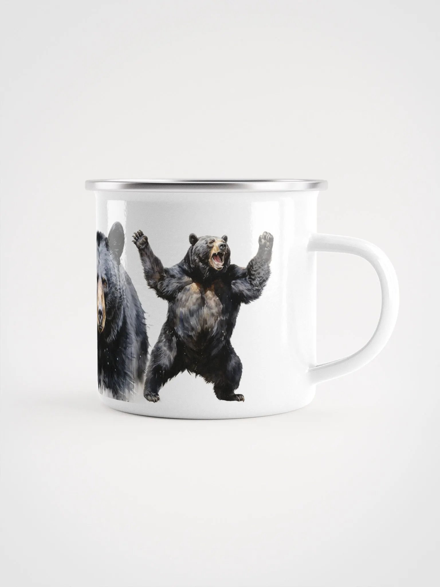 Black Bears Enamel Mug product image (1)