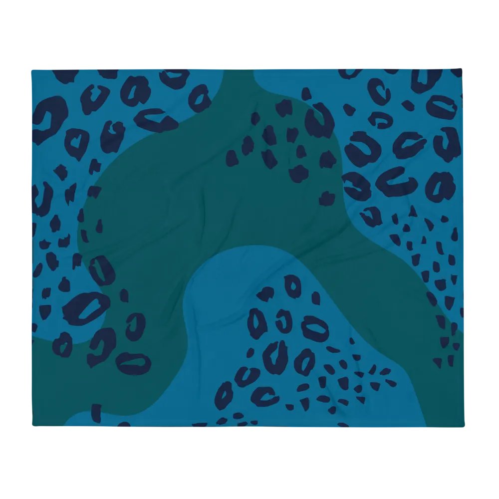 Teal Animal Print Throw Blanket product image (2)