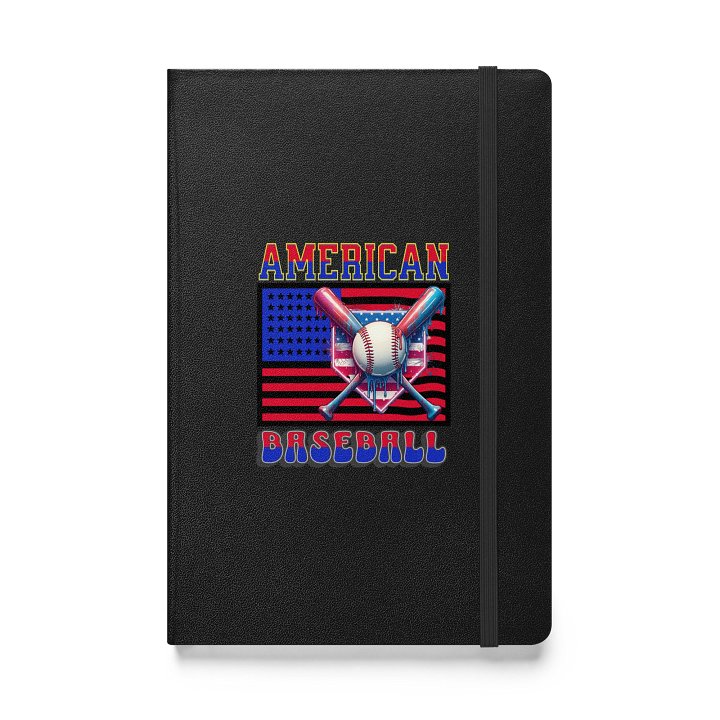 American Baseball Flag Drip Hardcover Notebook product image (1)