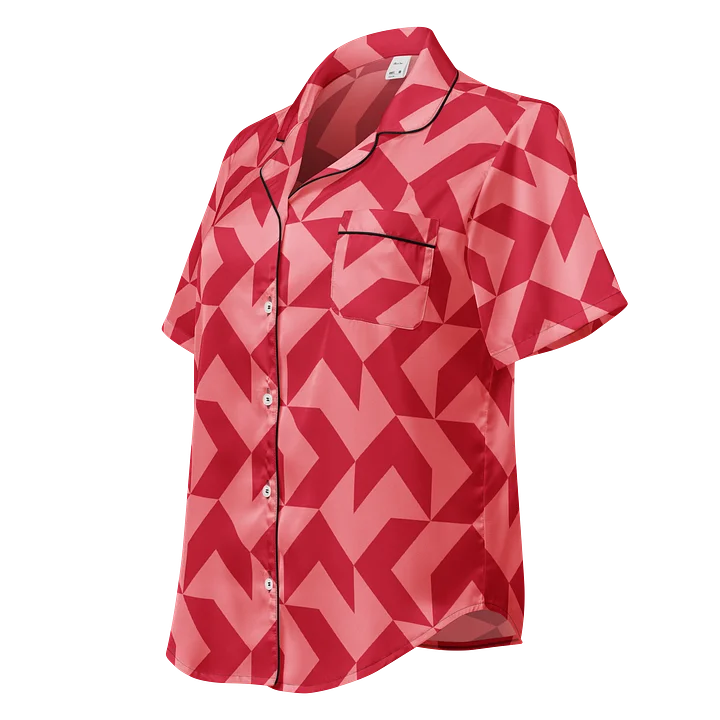 Red Zigzag Geo Pajama Top product image (1)