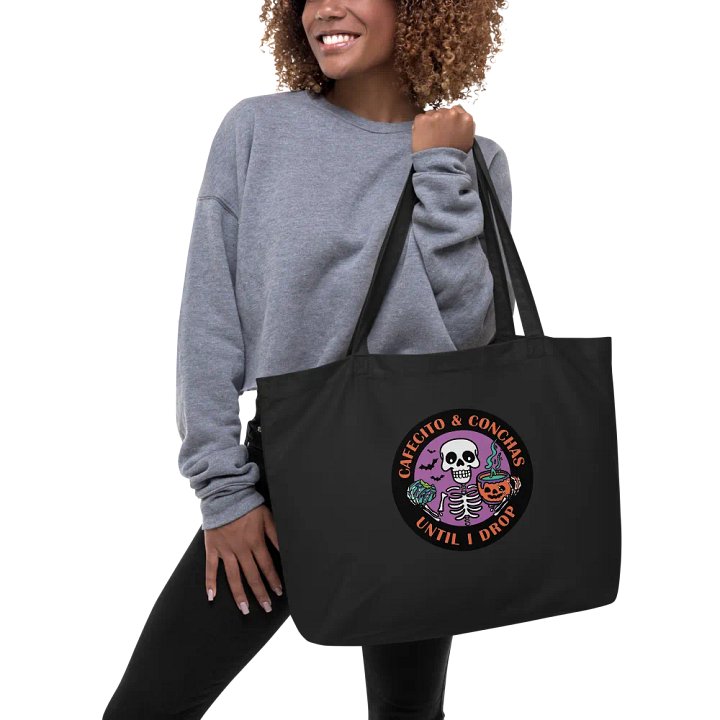 Cafecito and Conchas Halloween Skeleton Organic Cotton Tote product image (2)