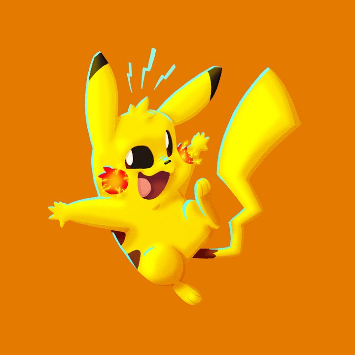 Poké Pika Print (6x6") product image (1)