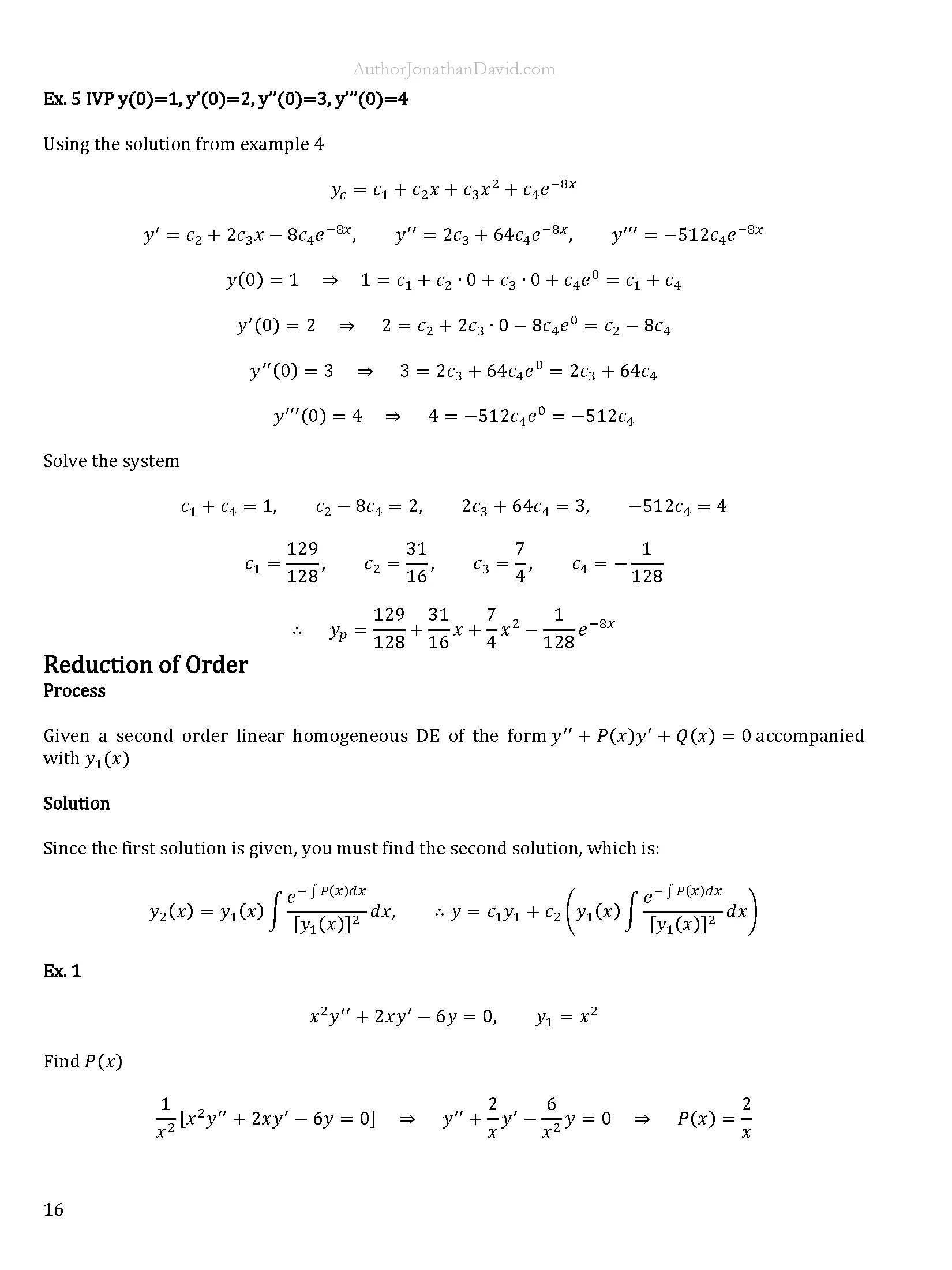 The Ultimate Cheat Sheet for STEM Majors | Differential Equations product image (5)