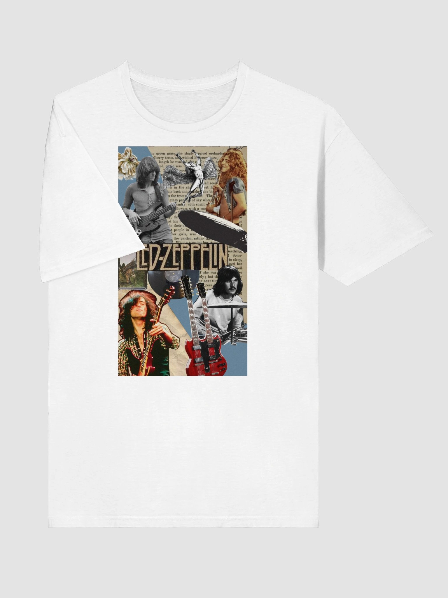 Led Zeppelin T-Shirt | Vintage Rock Collage Graphic Tee | Classic Rock Band Shirt product image (3)