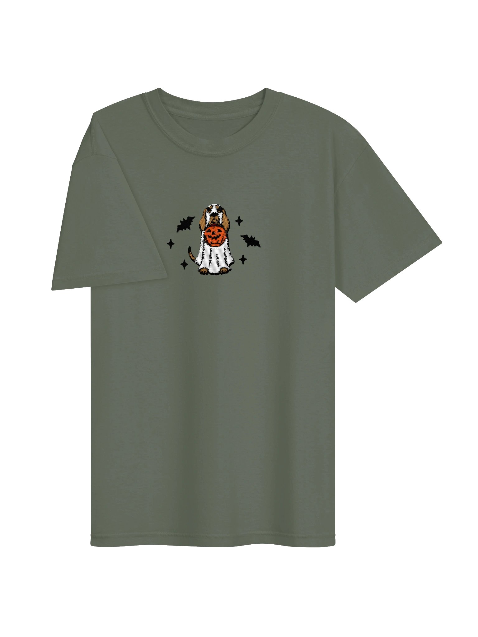 Halloween Bloodhound(Tan) Embroidered T-Shirt product image (11)