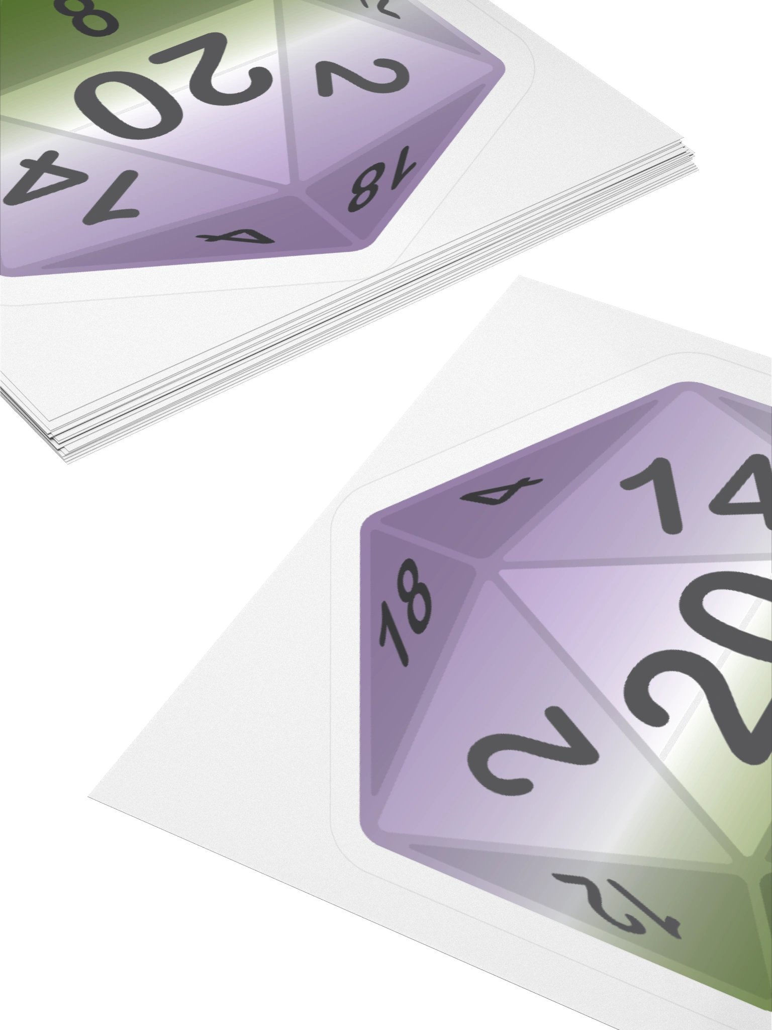 Genderqueer Pride D20 Sticker product image (10)