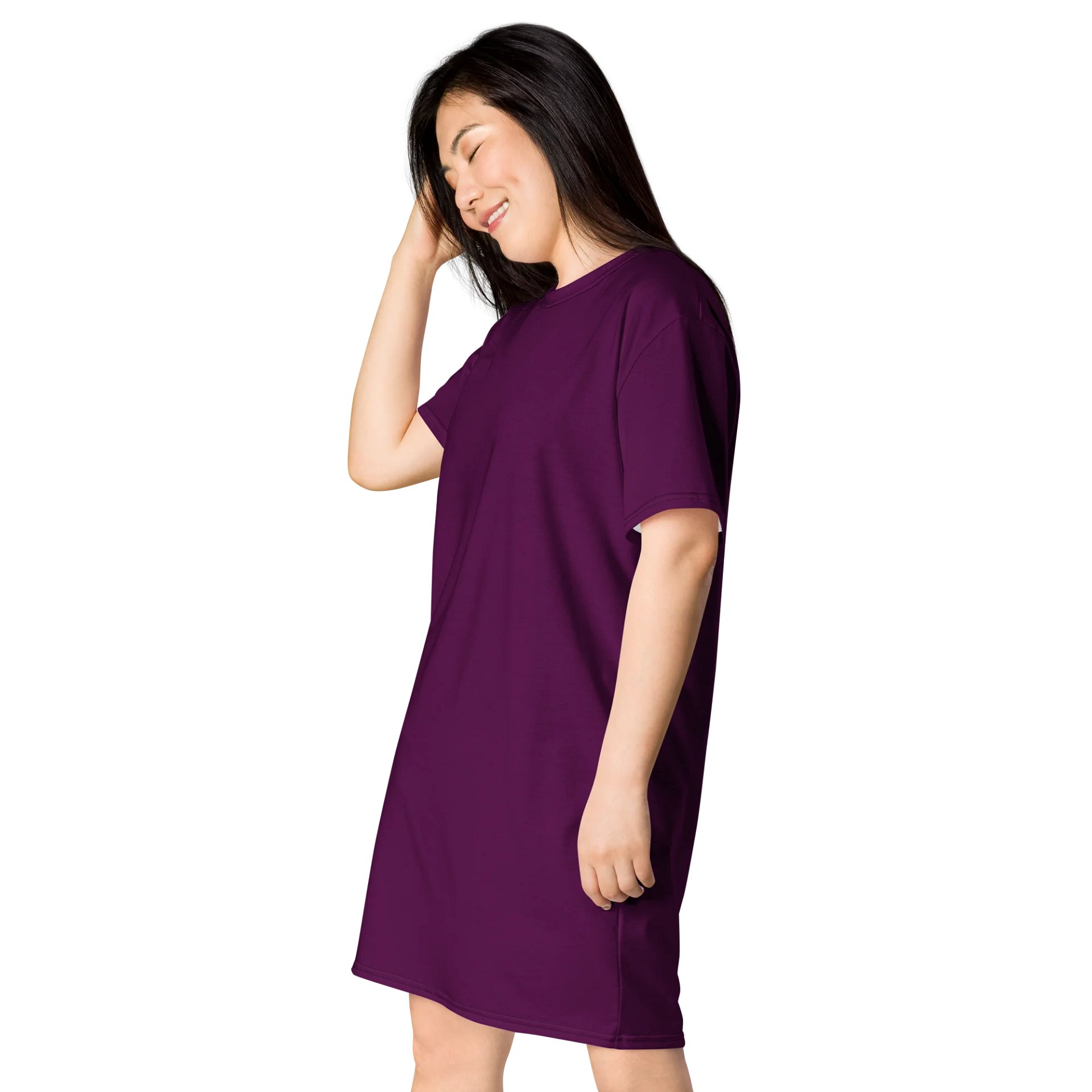 Oversized T-Shirt Dress - Luxurious Tyrian Purple, Sizes 2XS-6XL product image (3)