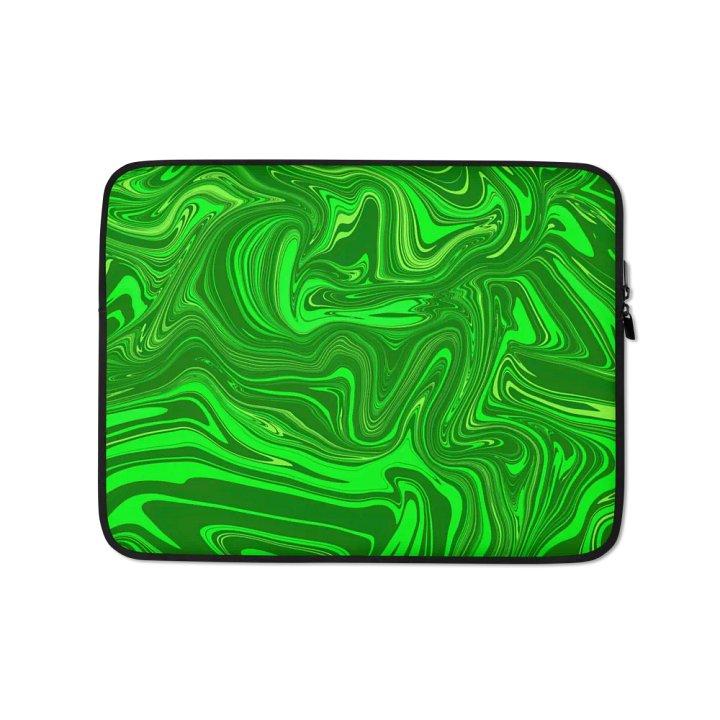 Laptop Sleeve - Different Shades of Green Digital Fluid Art product image (1)