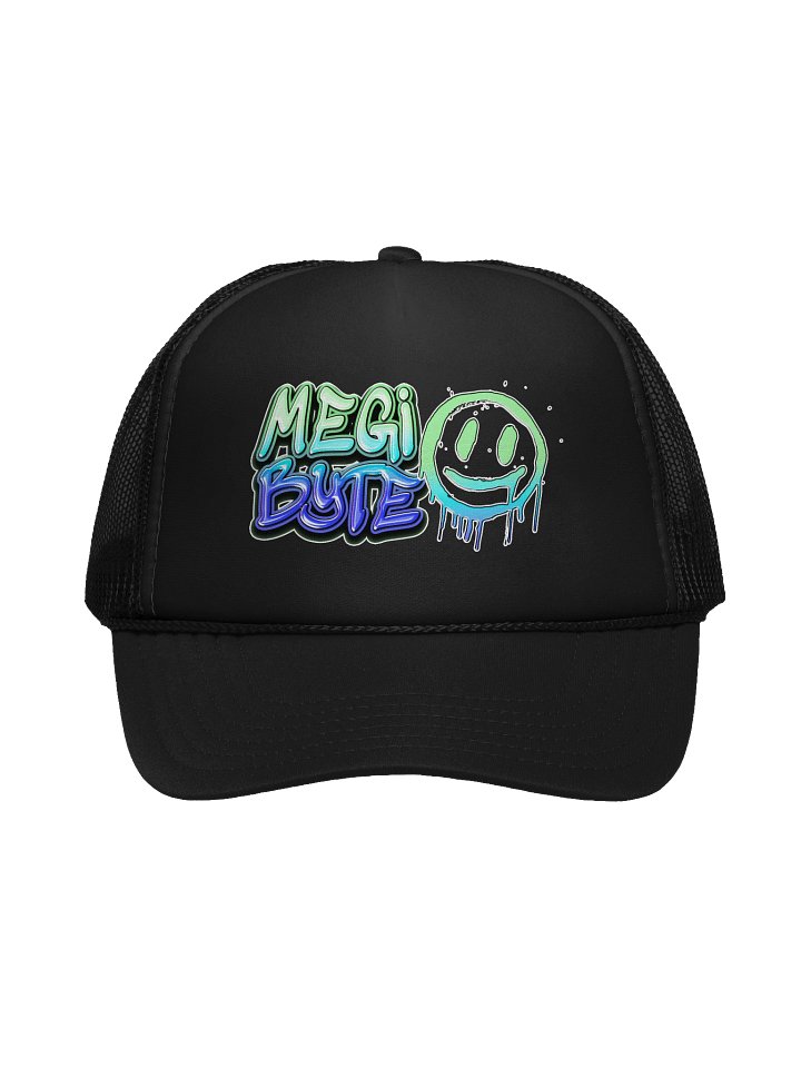 MEGIBYTE GRAFFITI TRUCKER HAT | BLUE product image (1)