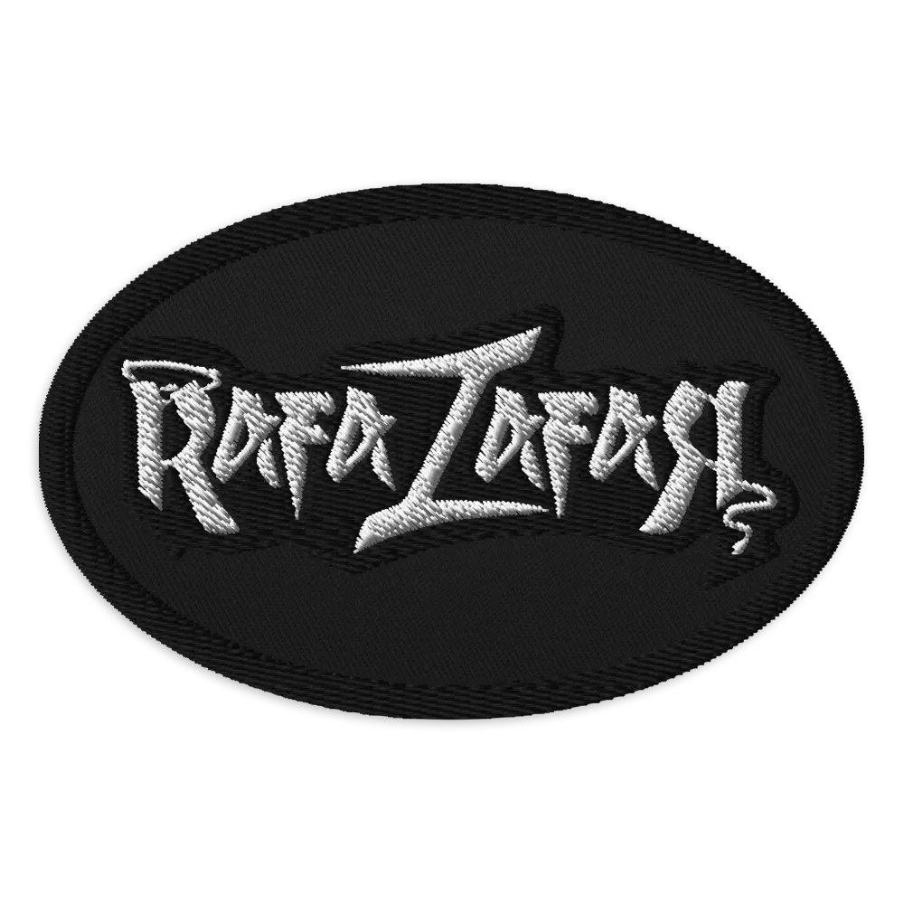 RafaZafar Logotext Embroidered Patch (oval) product image (1)