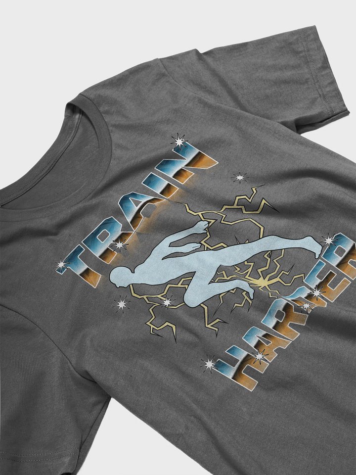 Train Harder Runner Bolted Motivation T-Shirt product image (2)