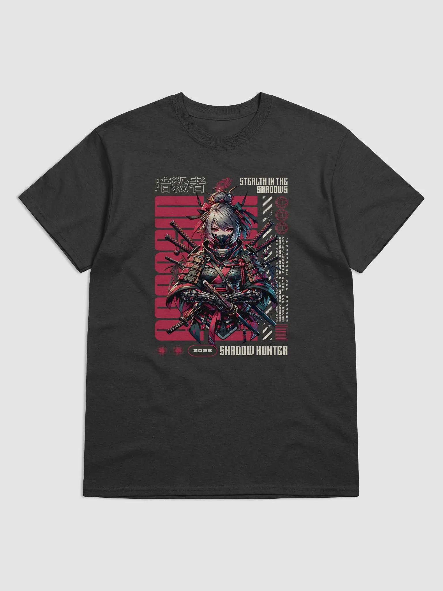 Shadow Hunter: Futuristic Samurai Gaming T-Shirt product image (1)