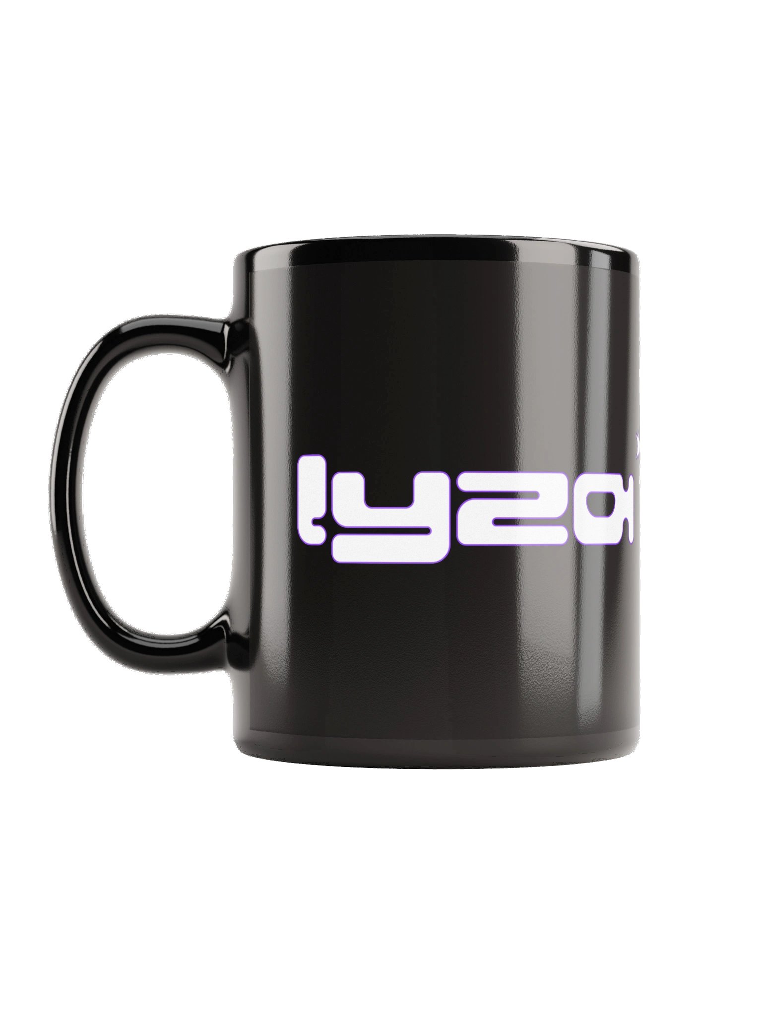 LH bubble text Black Glossy Mug product image (1)