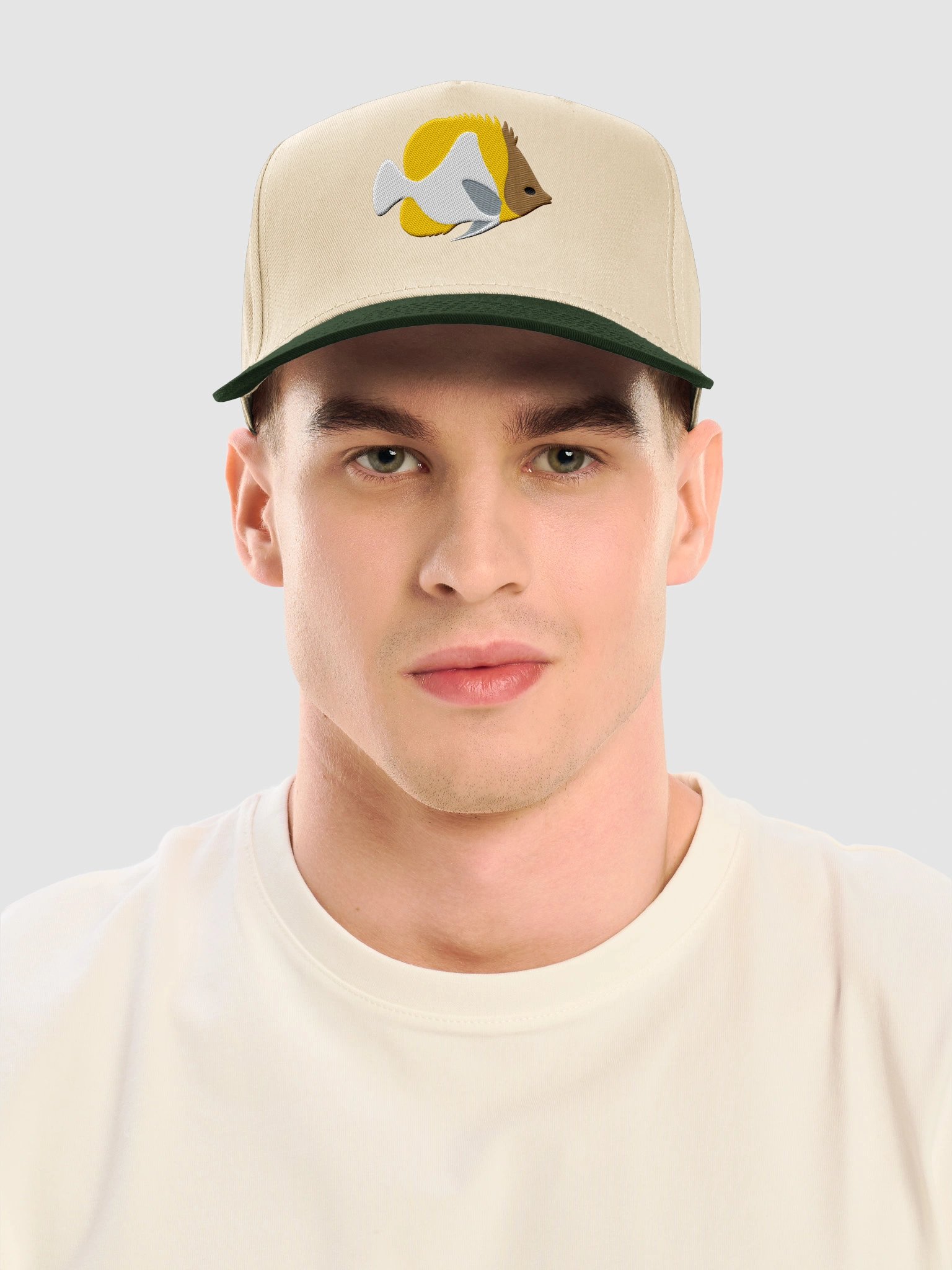 Pyramid Butterflyfish Embroidered Mid-Profile Baseball Cap | Saltwater Reef Aquarium Fish Hat product image (2)