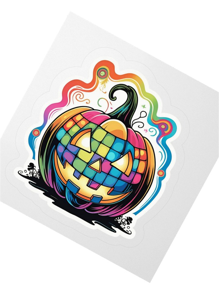 Groovy Pumpkin Kiss Cut Stickers product image (2)