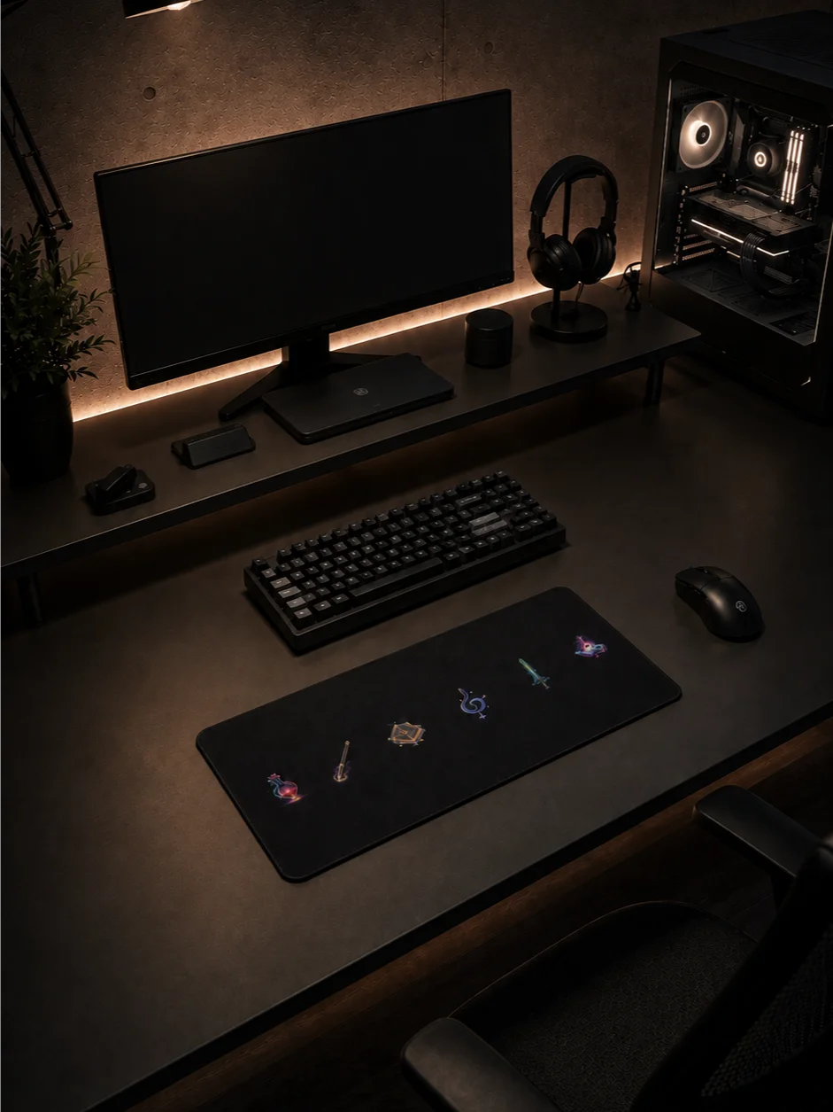In Magic We Trust Desk Mat product image (1)