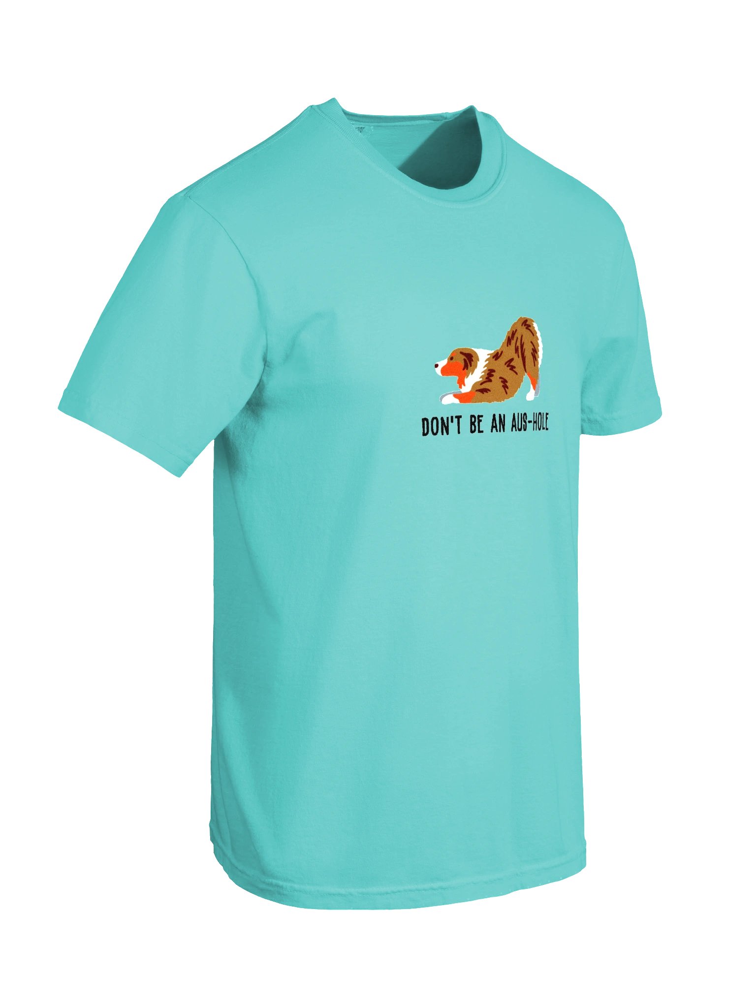 Don't Be an Aus-Hole T-Shirt(Embroidered) of an Australian Shepherd(Red Merle) product image (11)