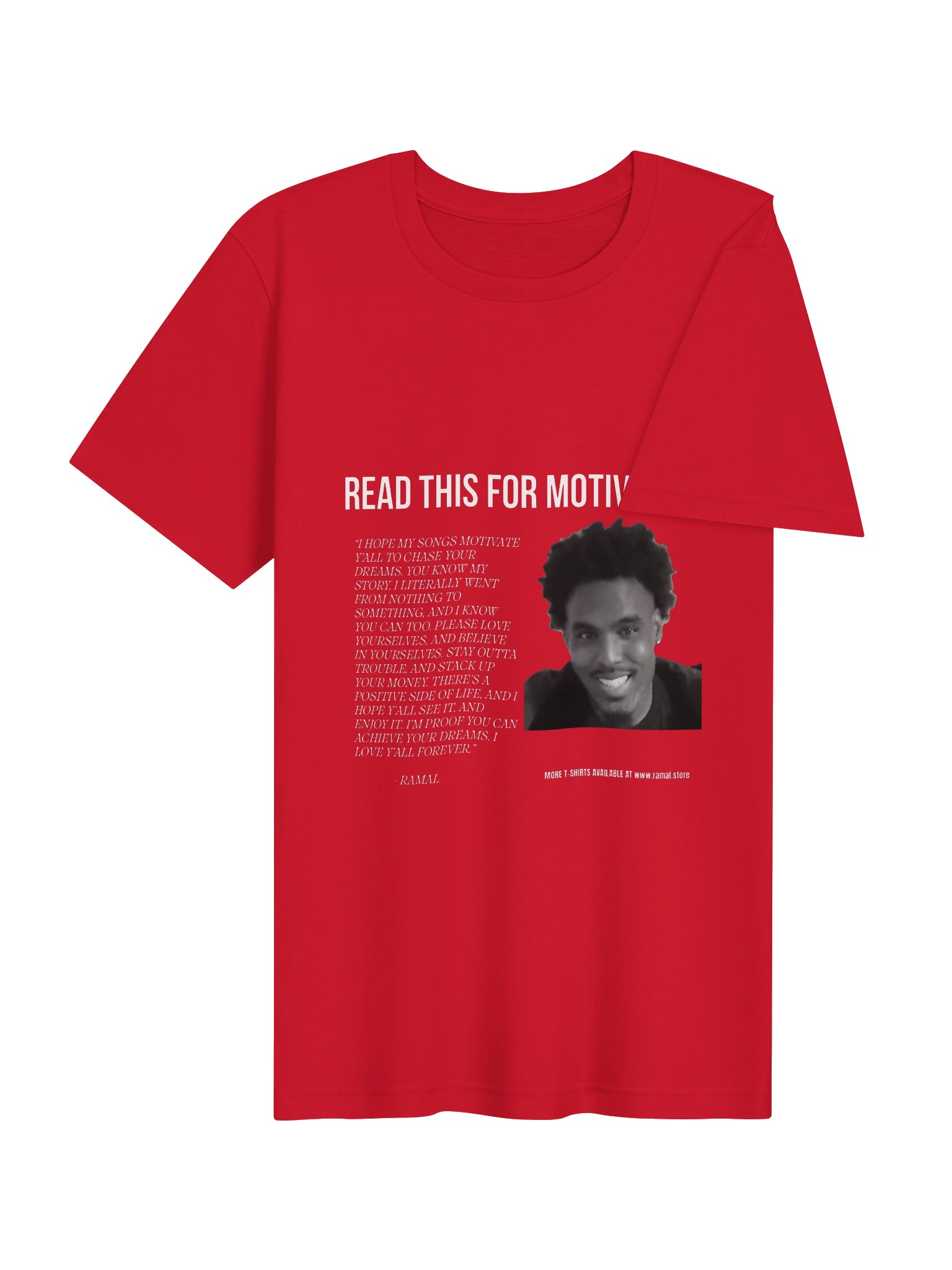 RED MOTIVATIONAL T-SHIRT product image (4)