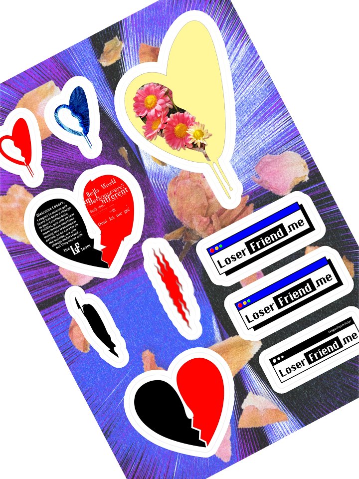 LoserFriend Variety Sticker Sheet product image (1)