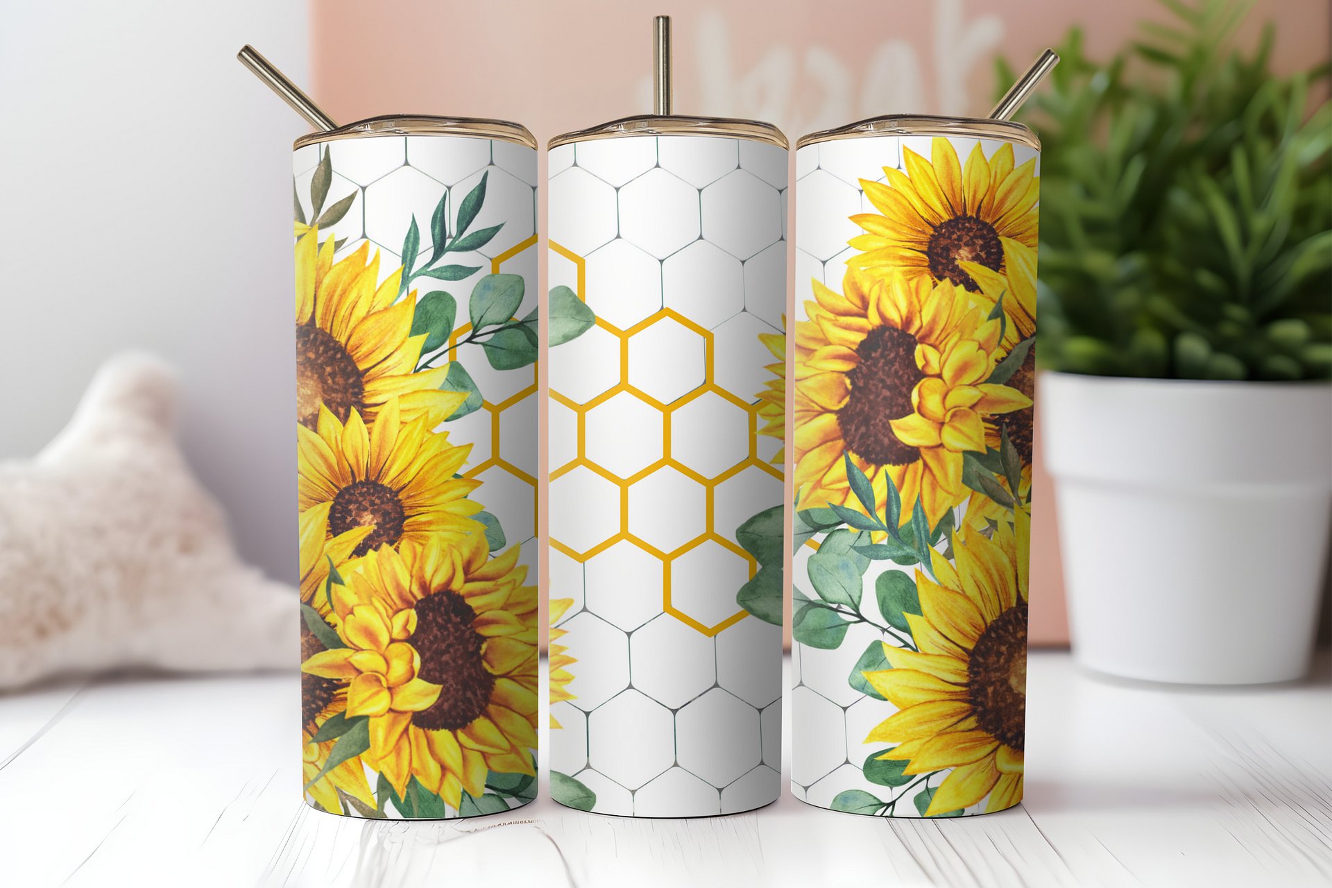 Sunflower Honey Tumbler: Sip in Sweet Style! product image (2)