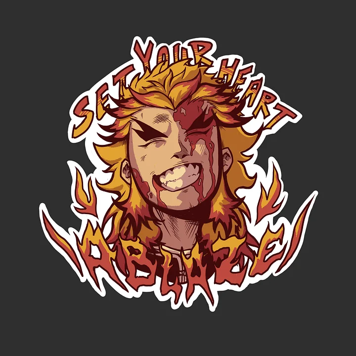 “Rengoku” | Demon Slayer Waterproof Vinyl Sticker product image (2)
