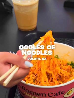 📍Oodles of Noodles - Duluth, GA. Located in the heart of Duluth, at Oodles you can create your custom ramen noodles. It’s a really fun experience! 🧀 We tried: Buldak Cheesey Ramen #exploregeorgia #foryoupage #ramen #duluth #trending 